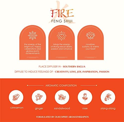 אלמנטים של פנג שואי מפזרים שמן אתרים מתנה מתנה מתנה על ידי Aromafume | 5 x 10 מל | צור טוב יותר פנג שואי